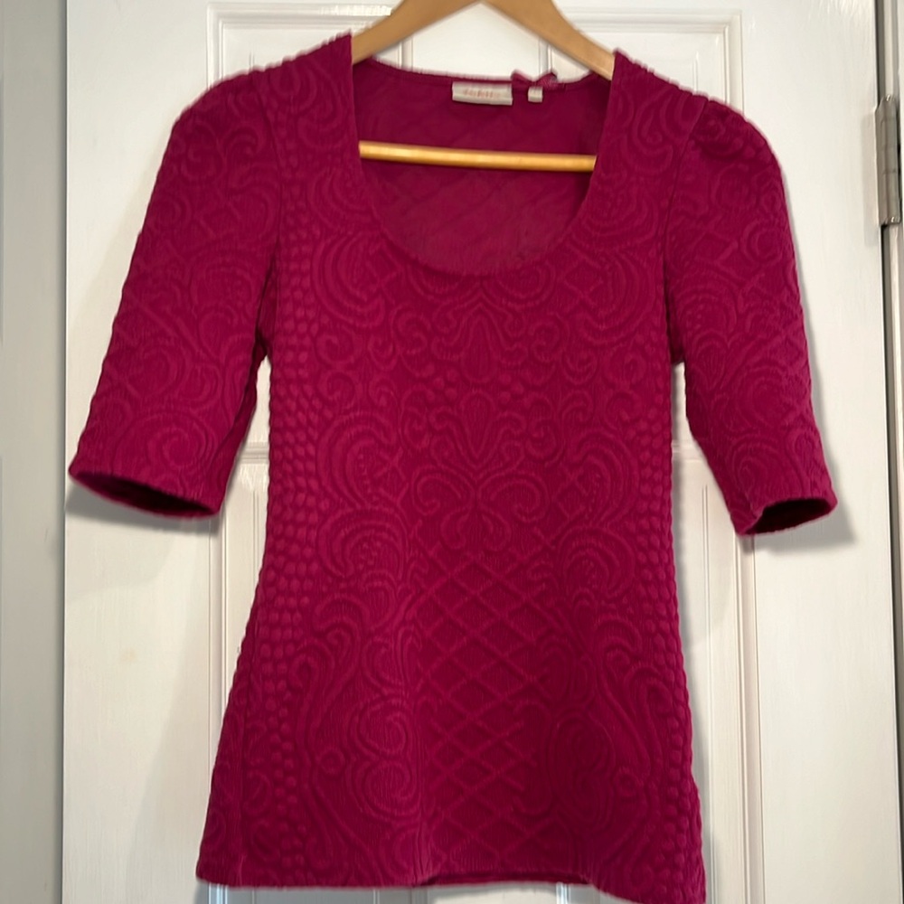 Anthropologie Deletta Top Size Small Fuchsia